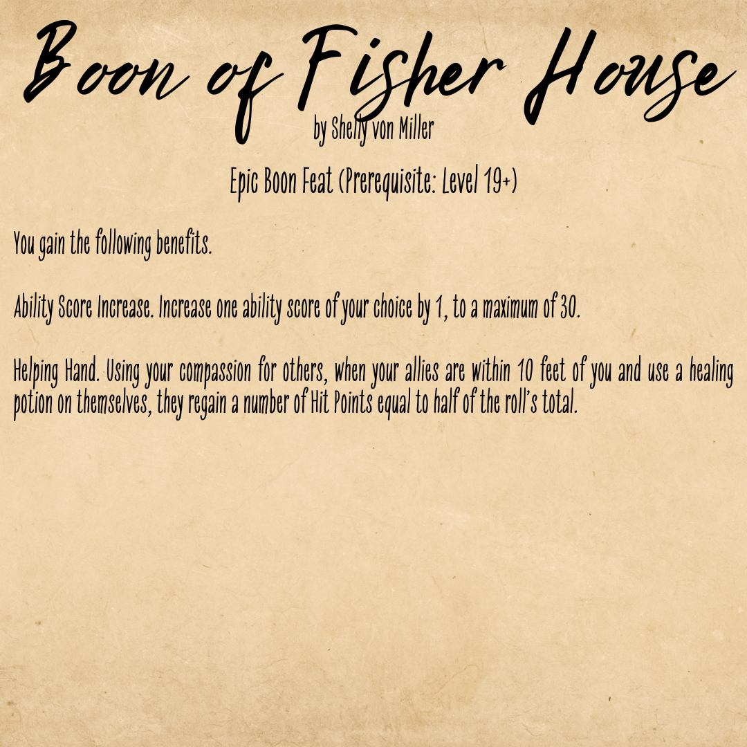 Boon of Fisher House (Homebrewed Epic Boon Feat) product image (1)