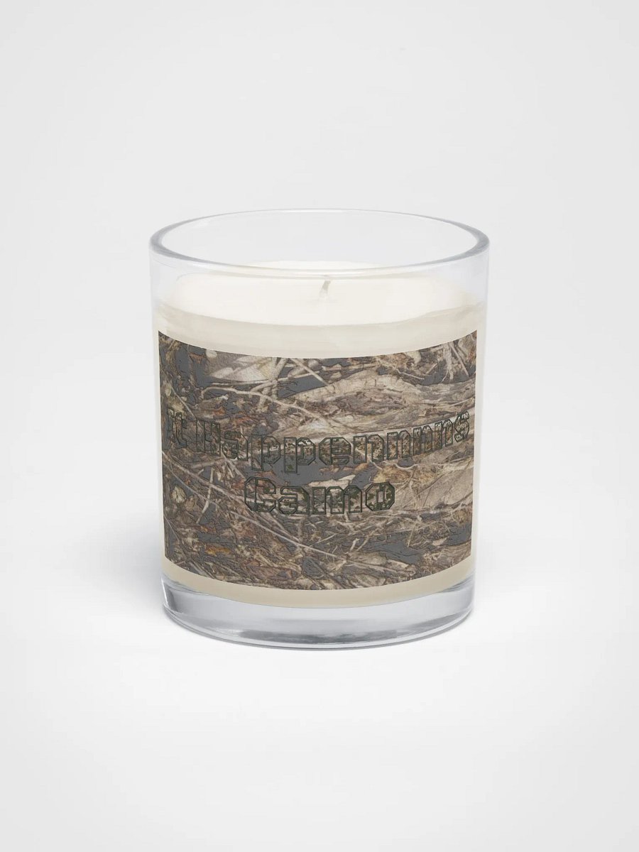 Soy Wax Candle In A Clear Glass Jar - Dead Split - It Happennnns Camo product image (1)