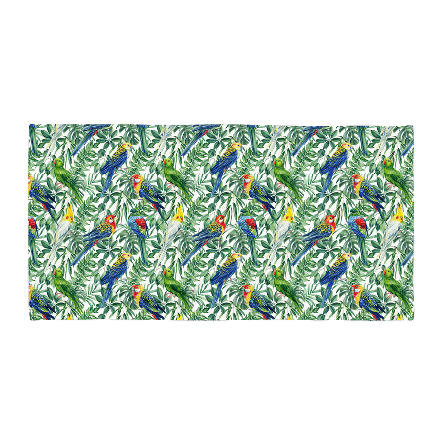 TROPICAL PARROT BODY TOWEL – 30"x60", COTTON TERRY BACK product image (1)