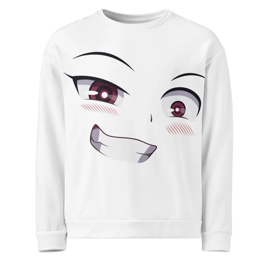 Menacing Anime Face Sweatshirt product image (1)
