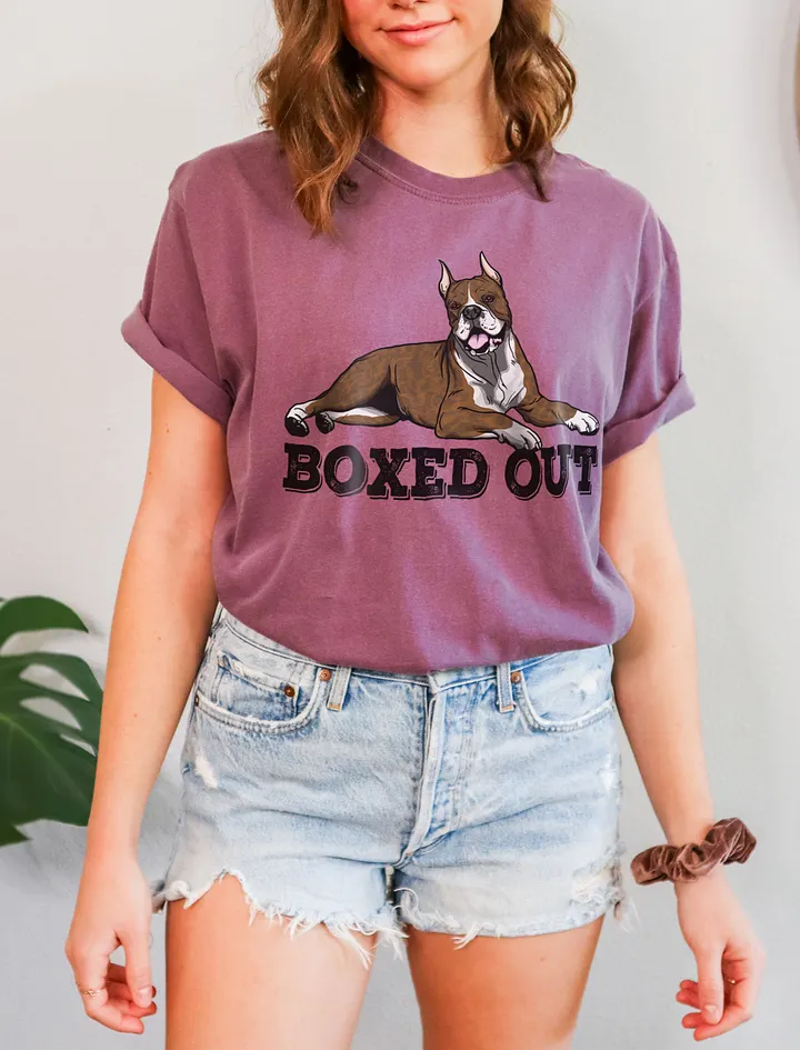 Boxed Out T-Shirt of a Boxer Dog (Brindle) | Funny T-Shirt for Boxer Paw-rents product image (6)