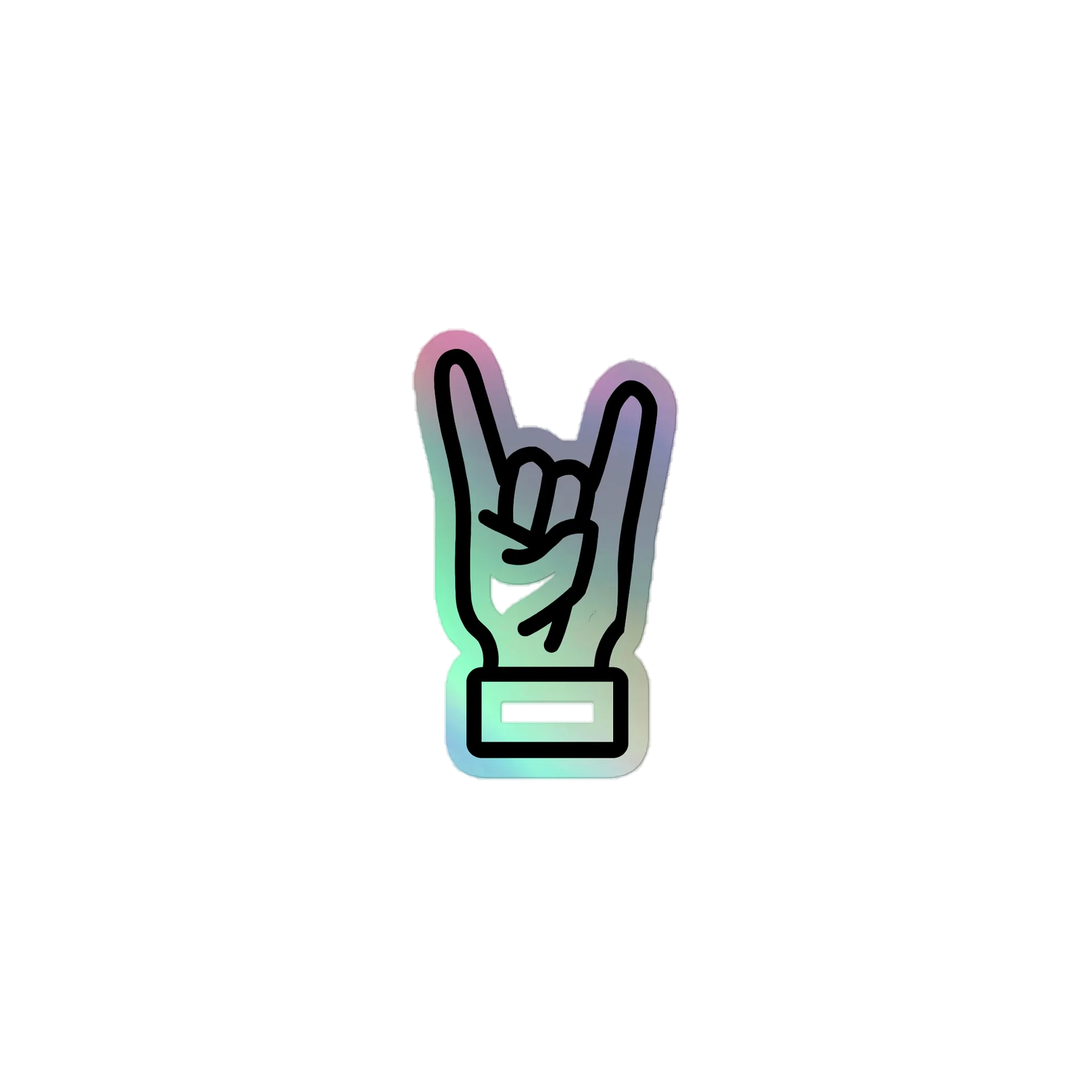 Devil Horns \m/ Holographic Sticker product image (1)