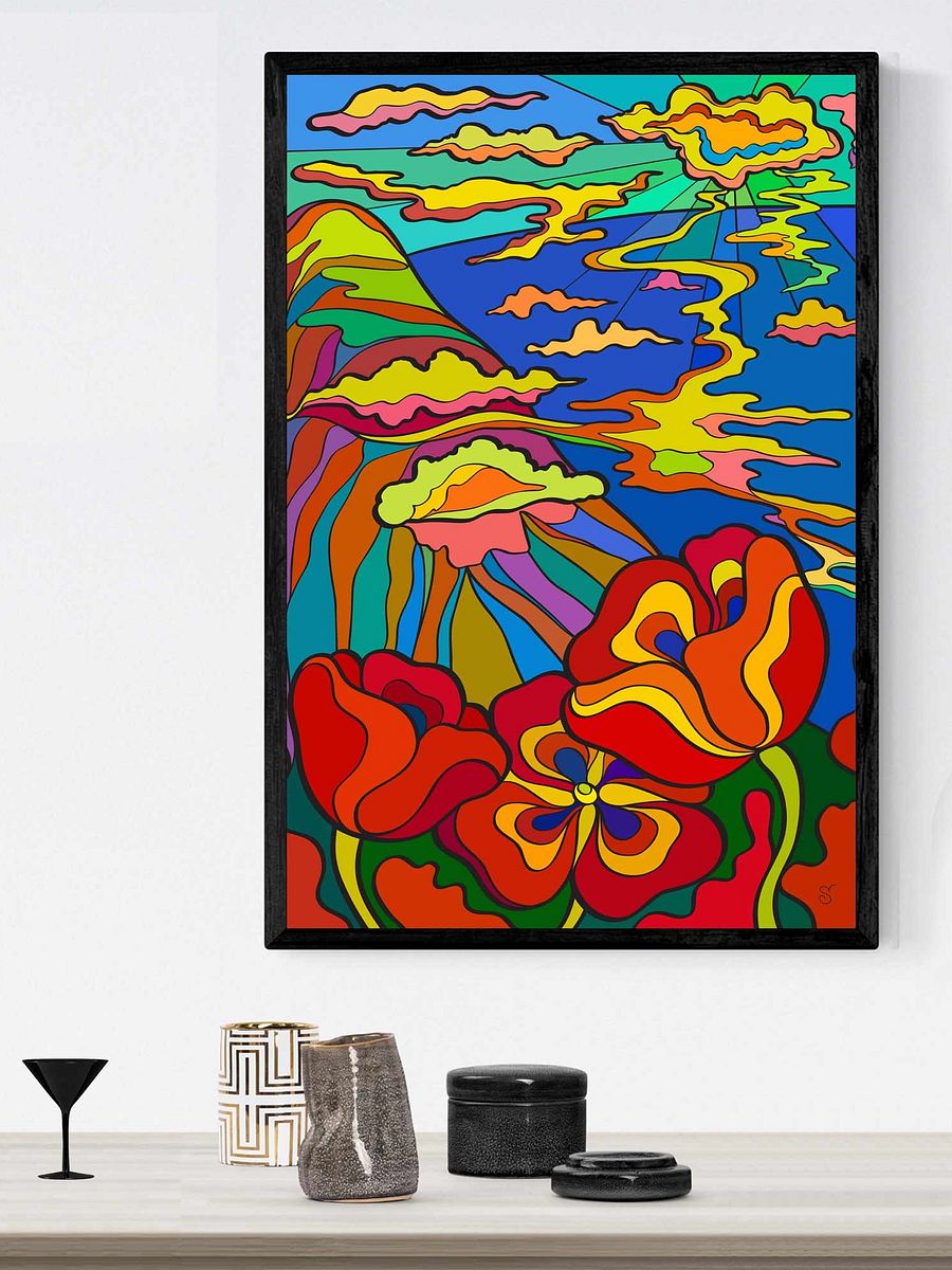 Vibrant Swirls and Blooms Poster - Bay and Poppies product image (16)