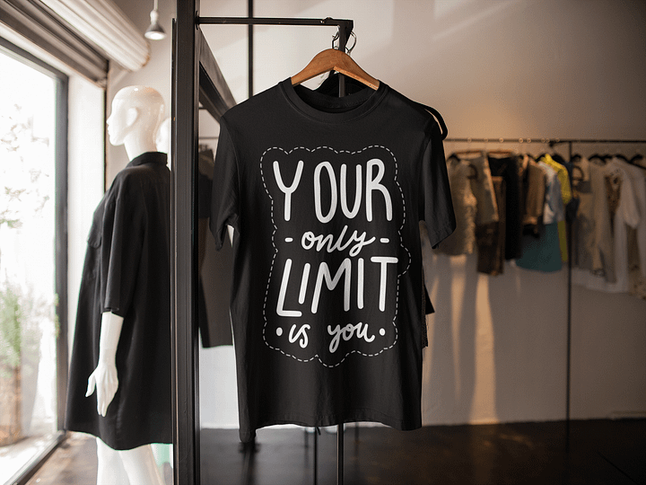 Your Only Limit Is You Black Unisex T-Shirt product image (2)