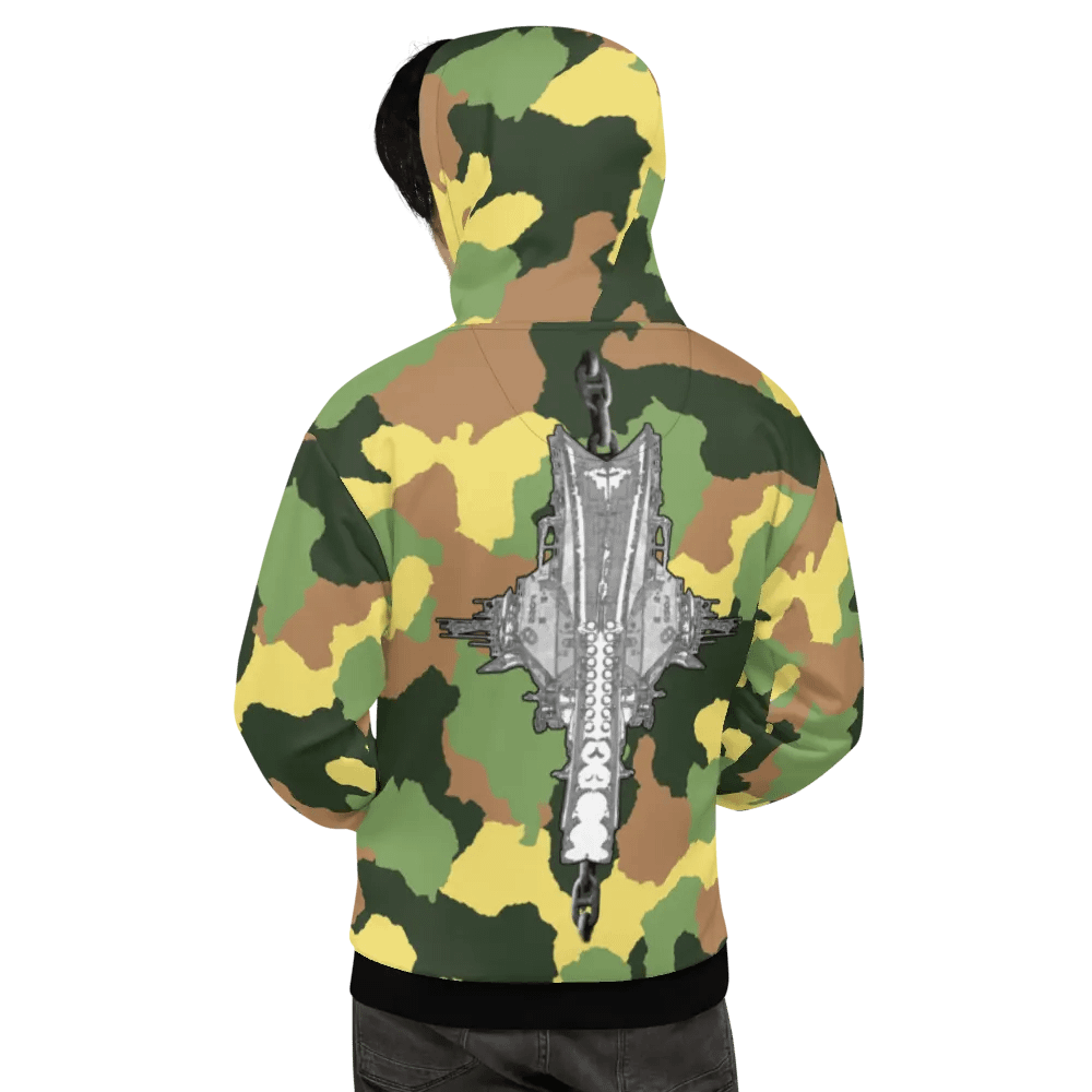 1 Green Camouflage Foss double tug Sketch Hoodie product image (7)