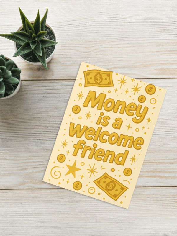 Money Is A Welcome Friend - Card product image (1)