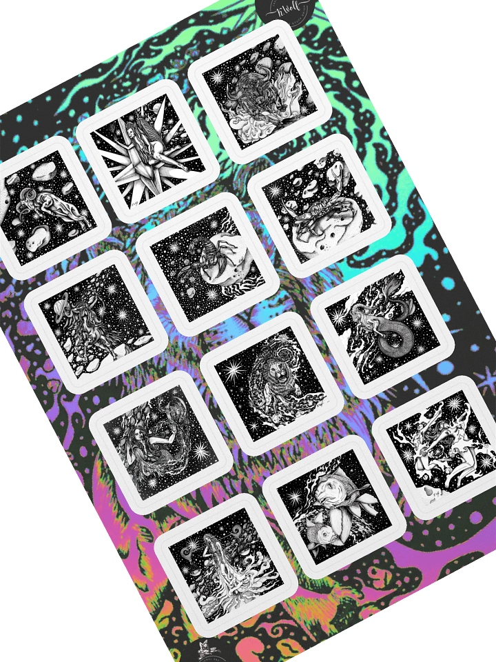 Cosmic zodiac Sticker Sheet product image (1)