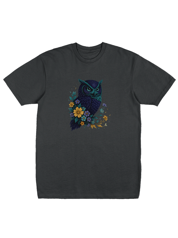 Naturecore Owl T-Shirt With Wildflower Meadow And Rustic Charm product image (3)