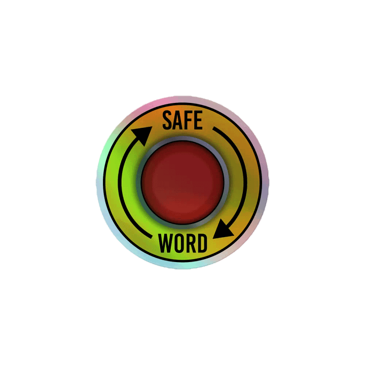 HOLO SAFE WORD Emergency Stop Sticker product image (1)