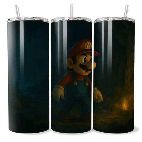 🎮 Step into the depths of adventure with this Super Mario – Cave Explorer 20oz tumbler! 🍄✨

Captured in a moody, painterly st...