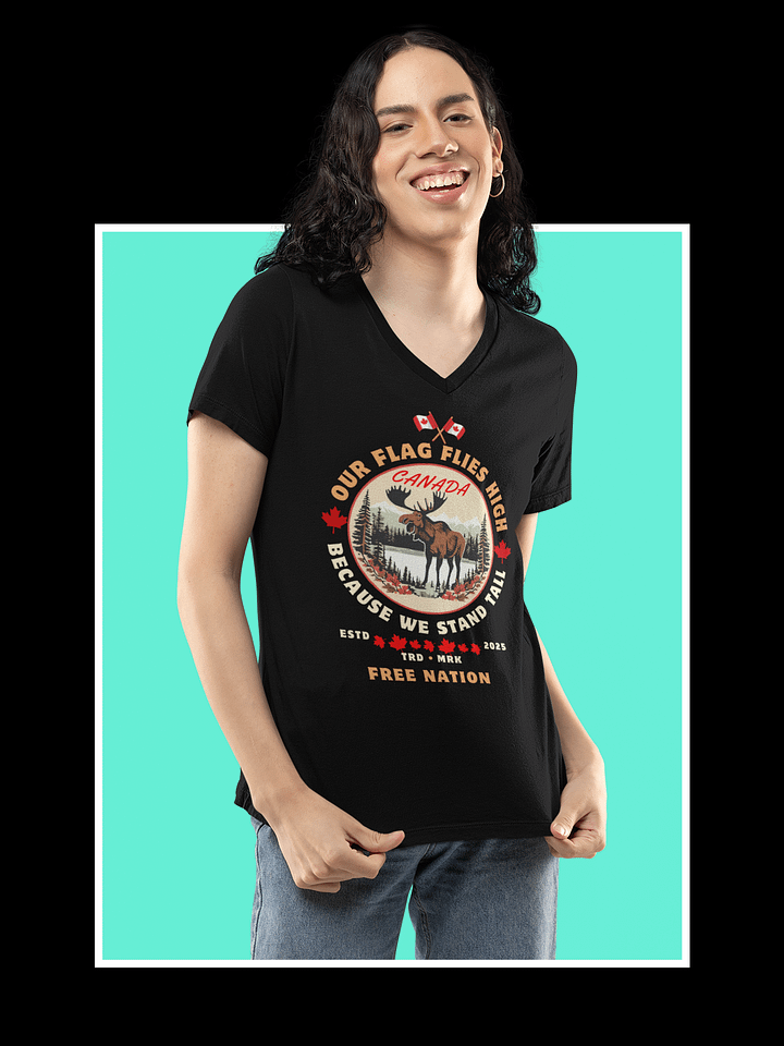 Canadian Pride Moose V-Neck Tee product image (13)