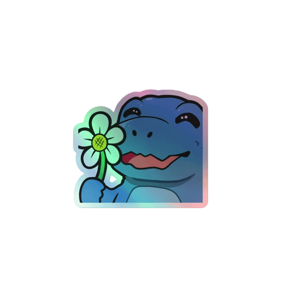 Holo flower sticker product image (1)
