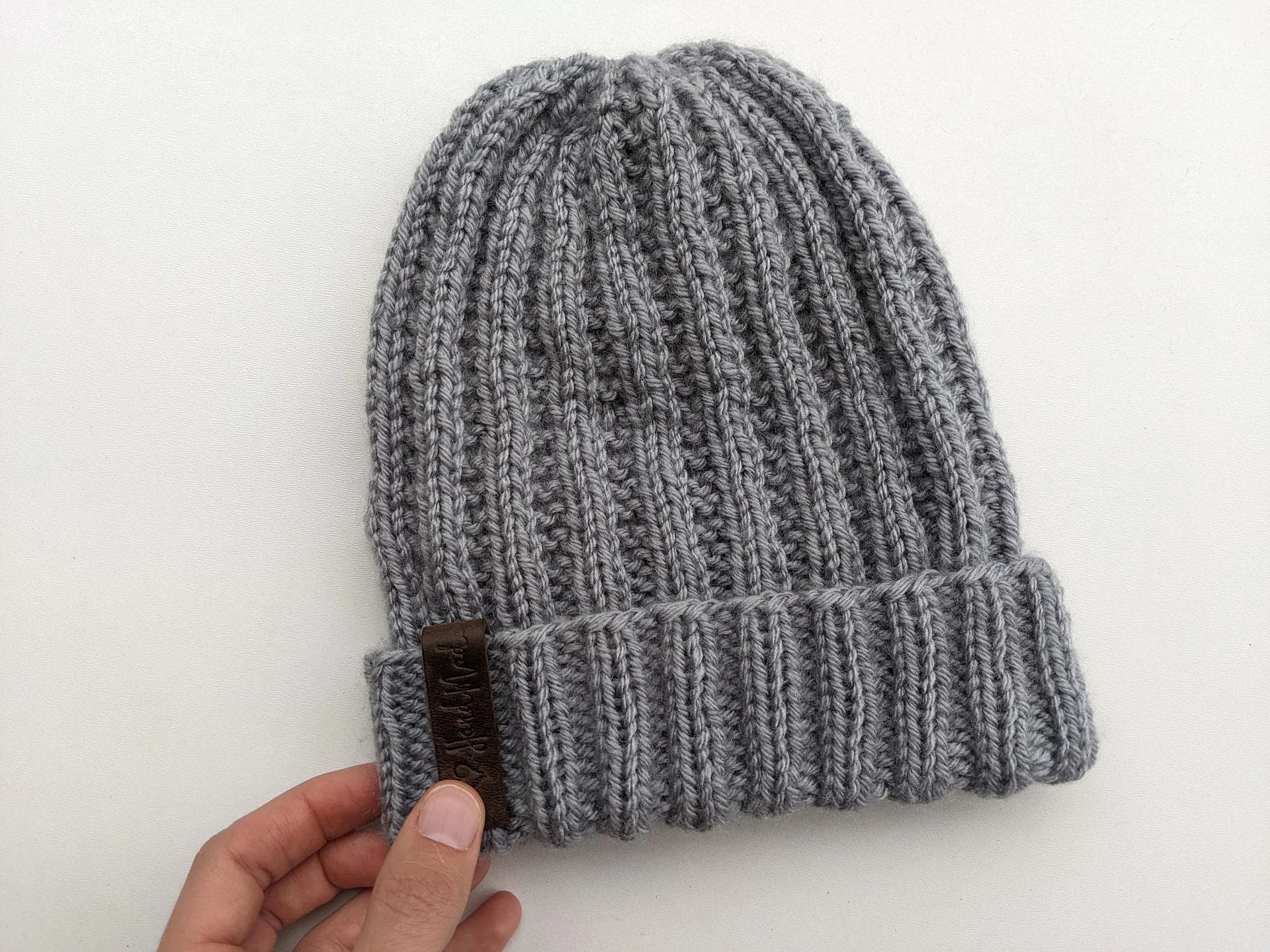 Knit Ribbed Men's Hat Pattern product image (8)