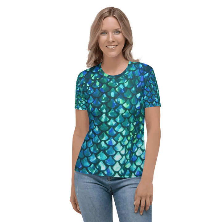 Mermaid Scales Crew Neck T-Shirt product image (1)