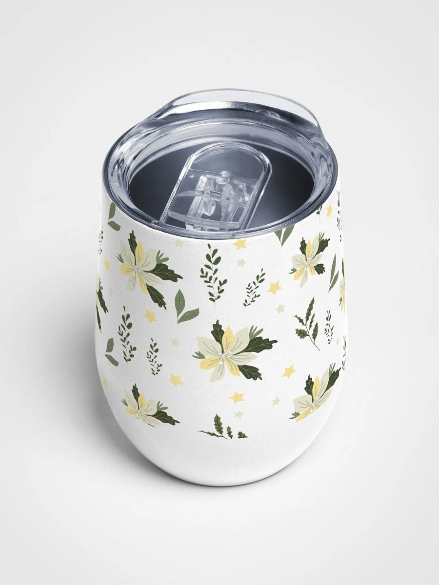 Floral Festive Holiday Wine Tumbler product image (4)