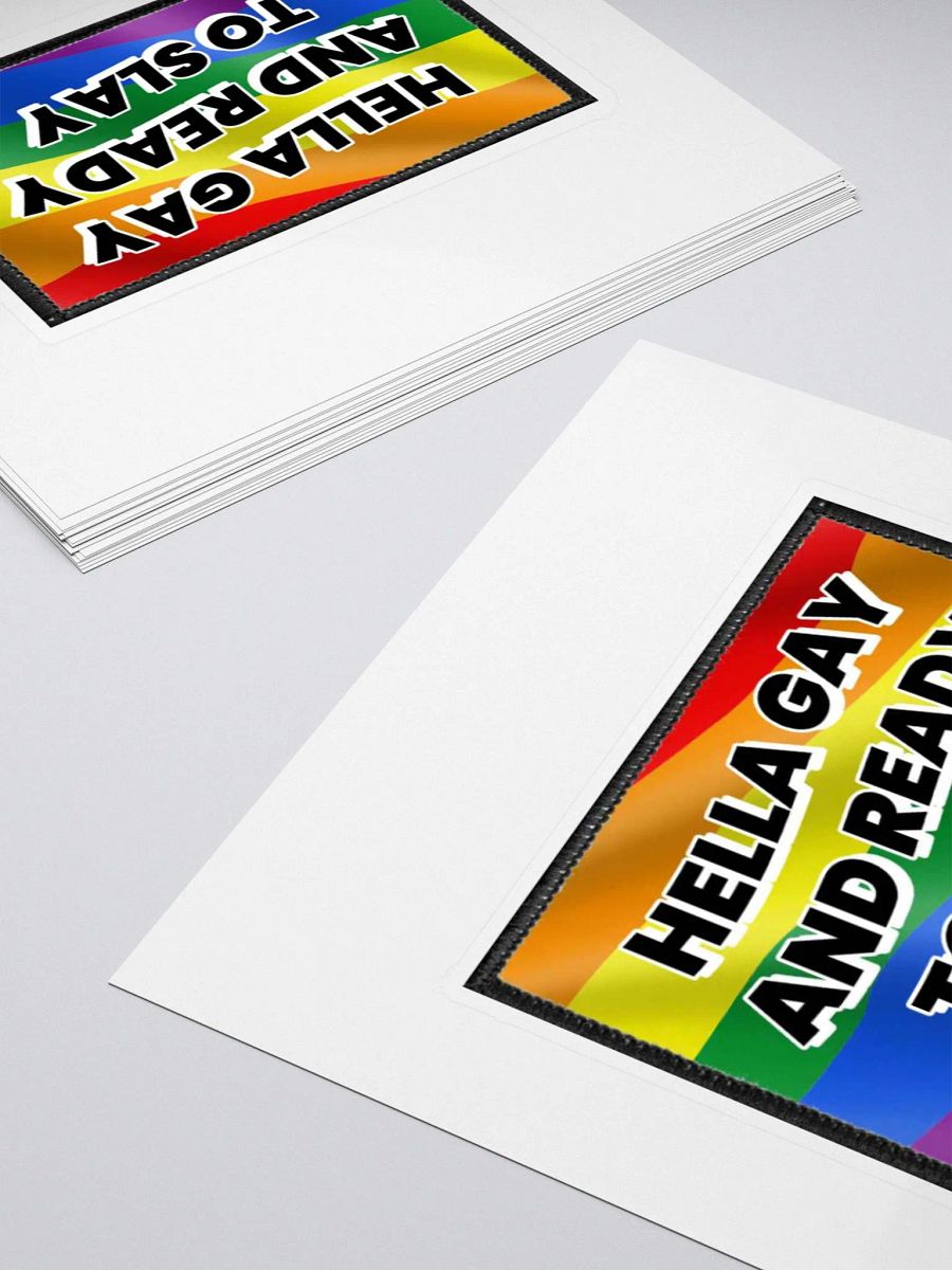 Hella Gay And Ready To Slay Stickers product image (14)