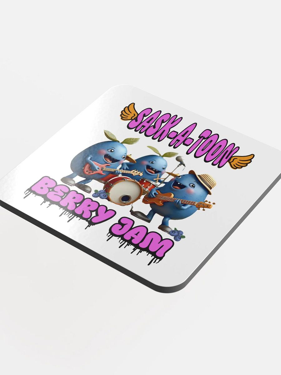 Saskatoon Berry Jam Band Cork Coaster Set product image (1)