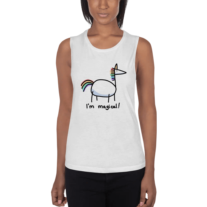 Rainbow Unicorn Flowy Tank product image (1)