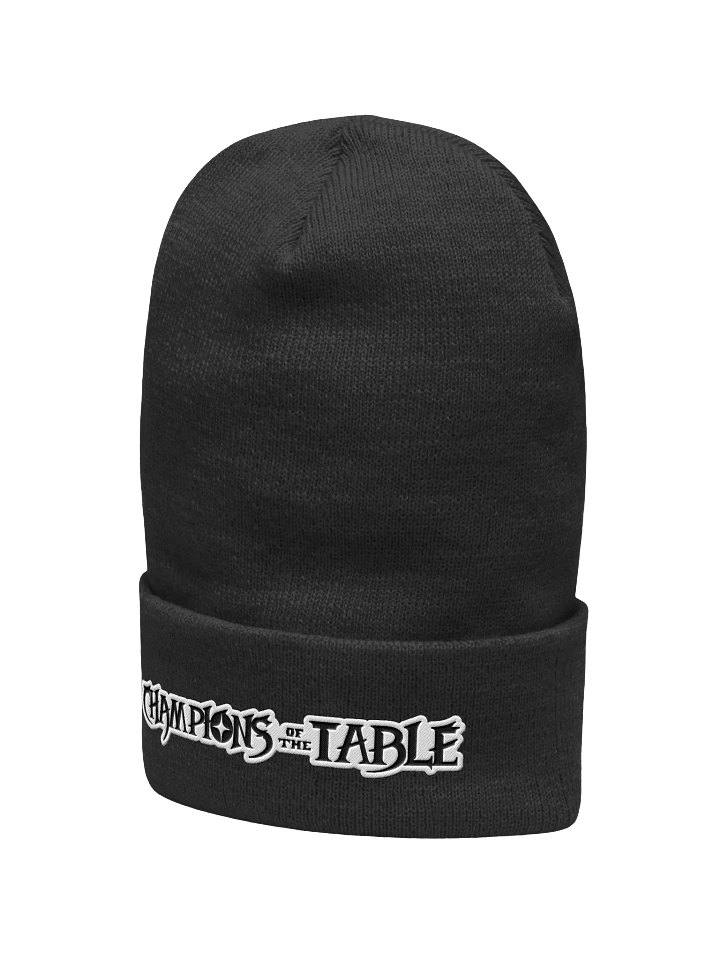 Champions of The Table - Black & White Logo Beanie product image (2)