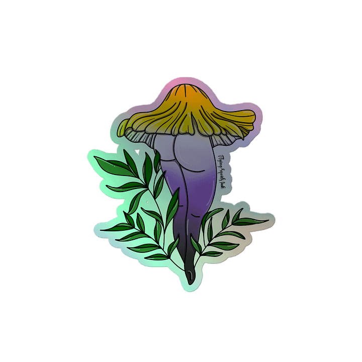 Nonbinary Mush- Holo Sticker product image (2)