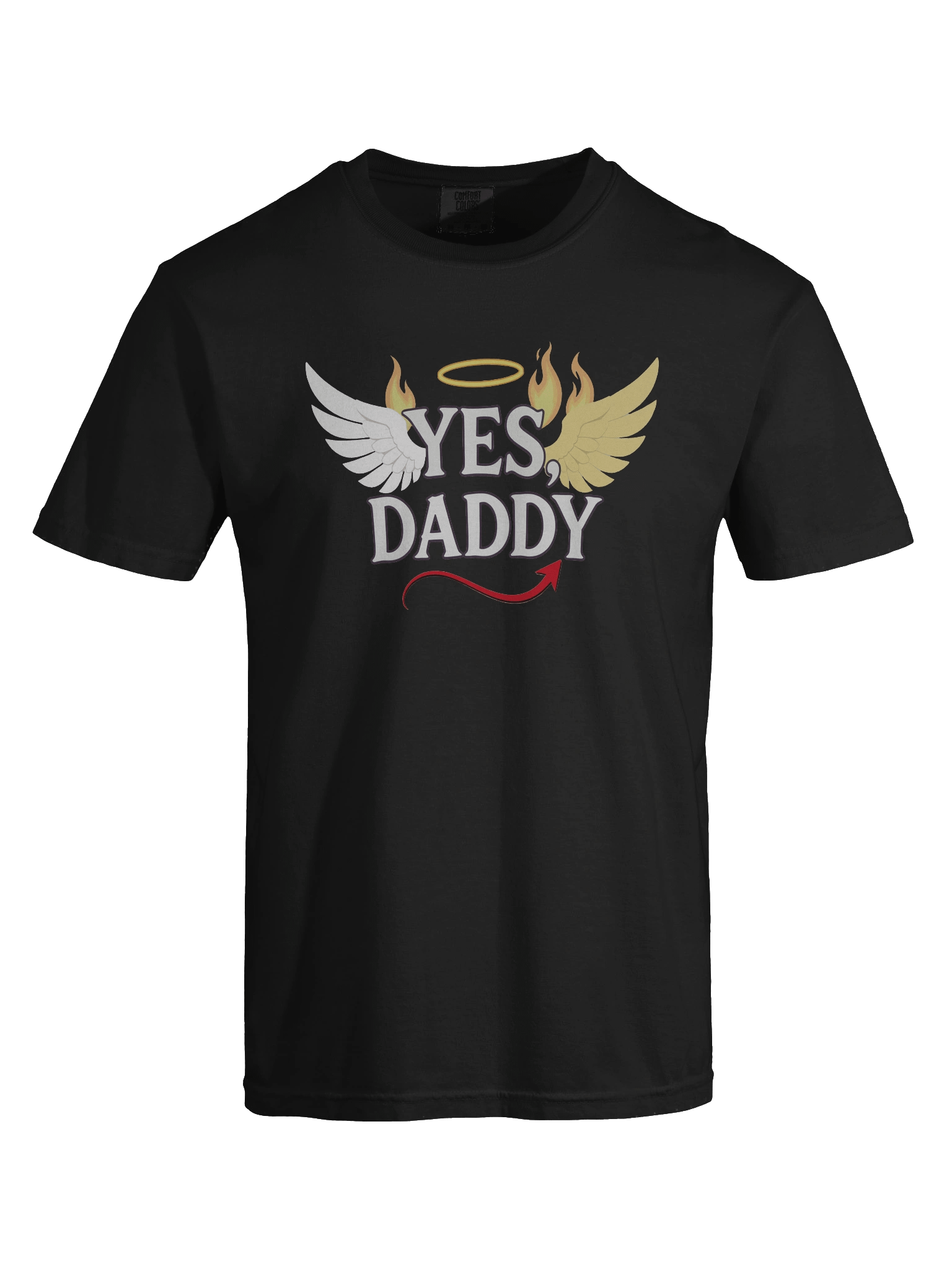 YES DADDY Tee | Angel vs Devil Edition | Comfort Colors 1717 Premium Cotton product image (1)