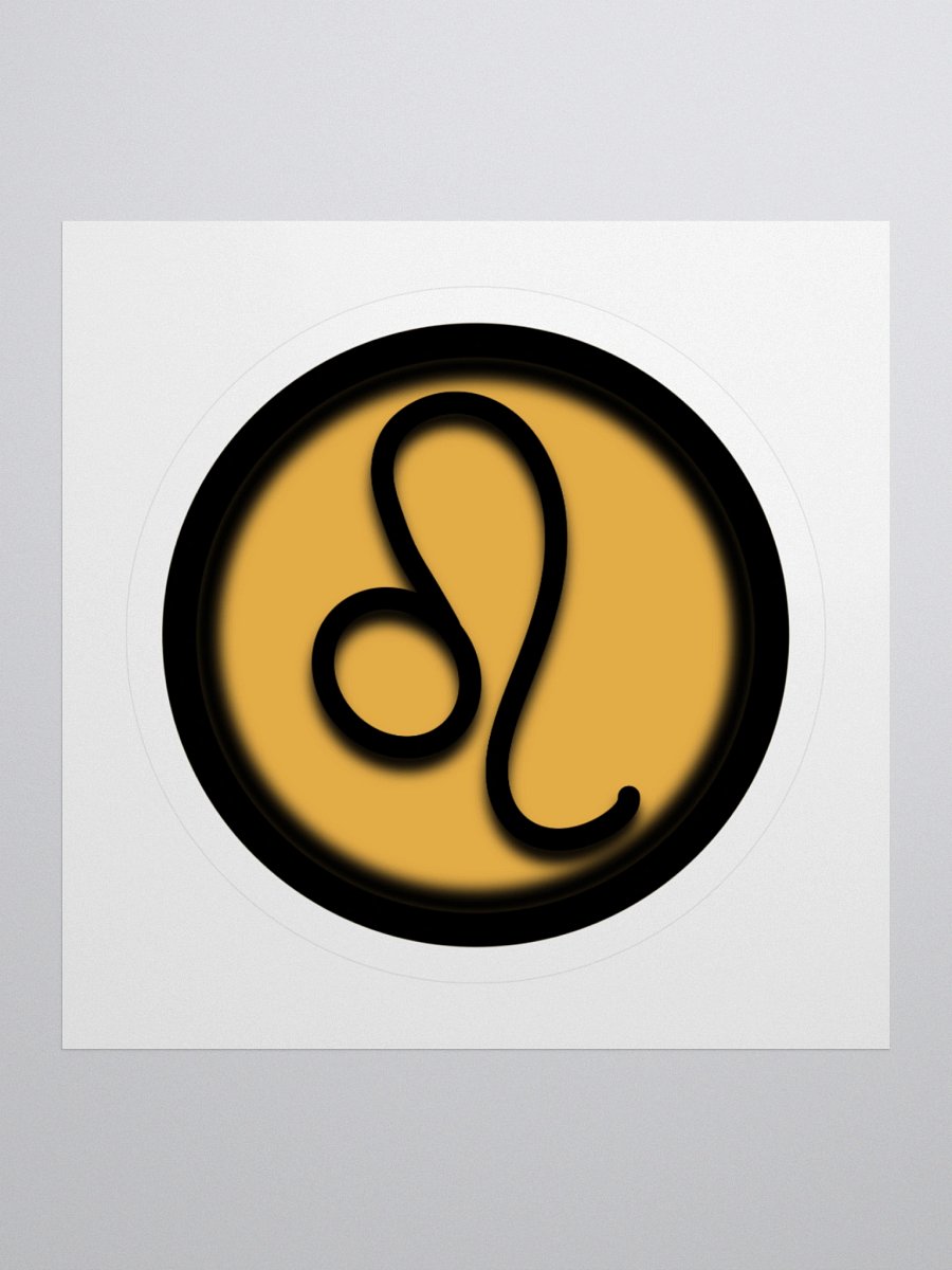 Golden Leo Astrological Sign Sticker product image (1)