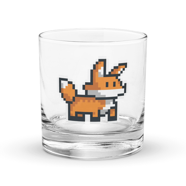 Pixel Fox Rocks Glass product image (1)