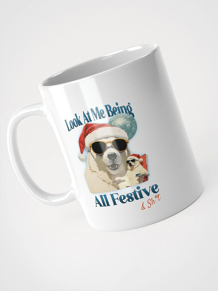 Festive Polar Bear Christmas Coffee Mug - Ceramic, 11oz & 15oz product image (1)