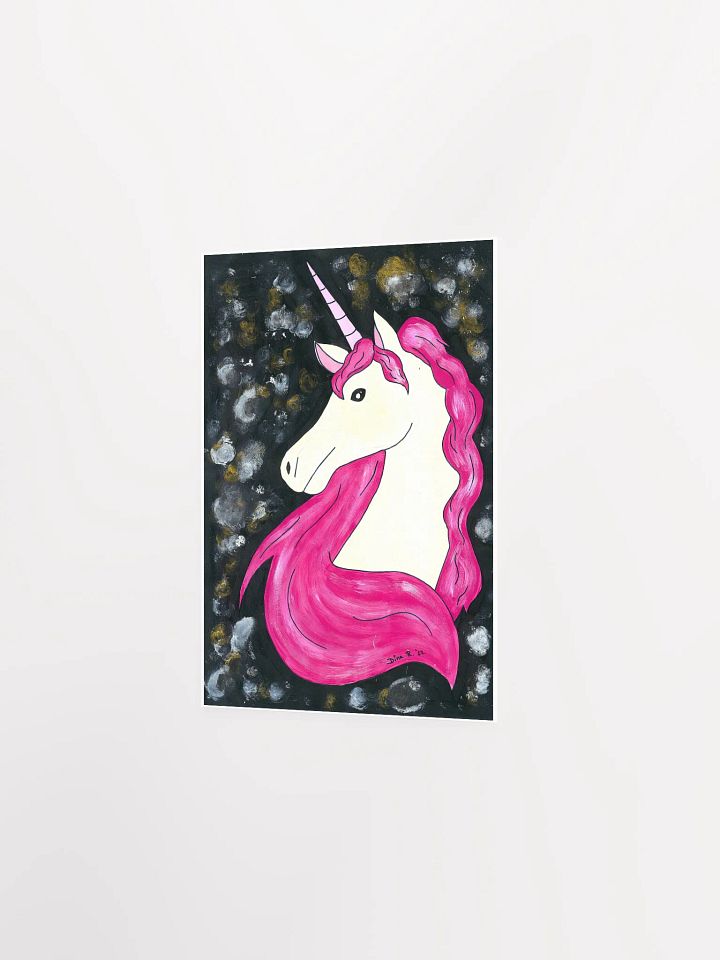 Unicorn - (art by Dina R.) - acrylic painting picture - Enhanced Matte Paper Poster (in) product image (8)