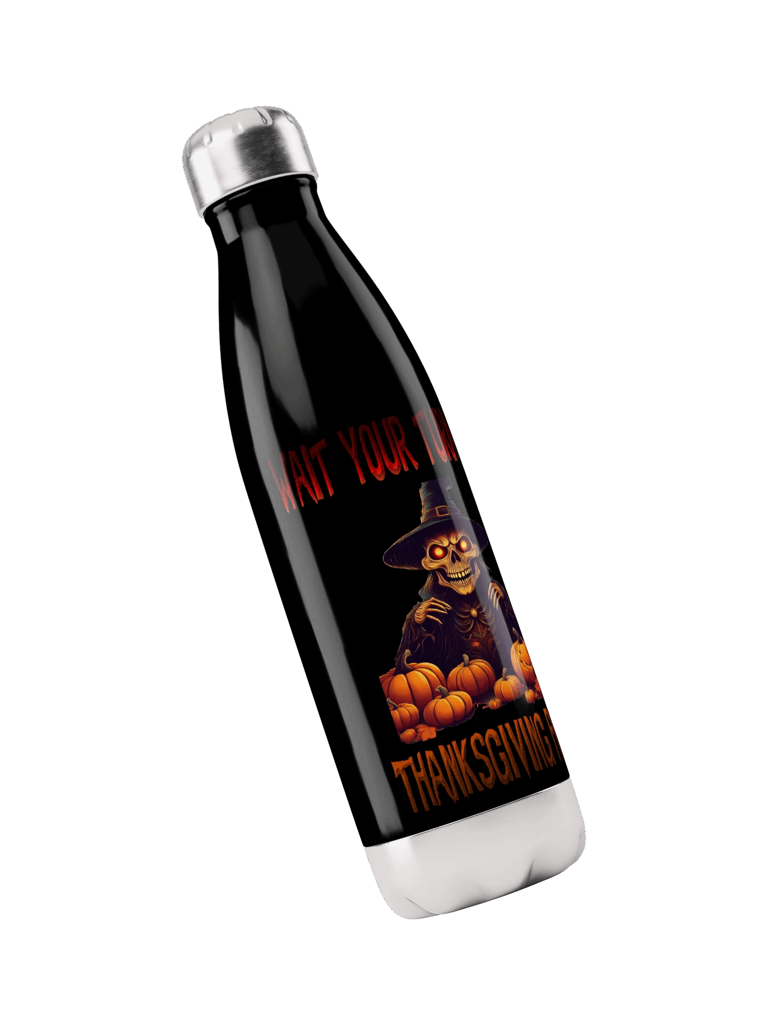 Thanksgiving Skeleton Stainless Steel Water Bottle product image (5)