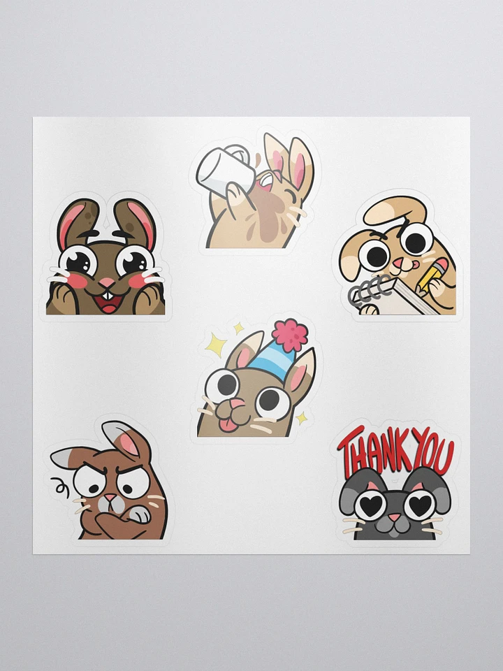 Bunny Emote Stickers! product image (1)