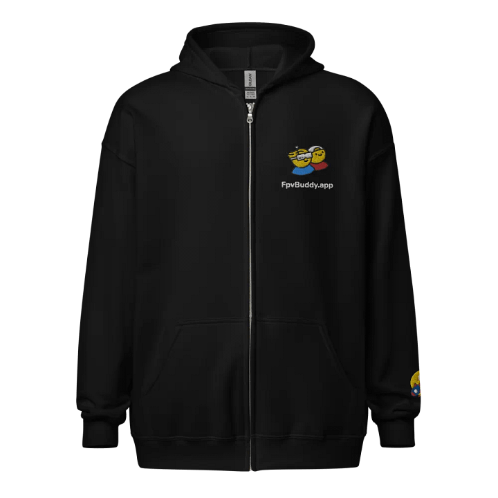 FpvBuddy Embroidered Zip Hoodie (black) product image (1)