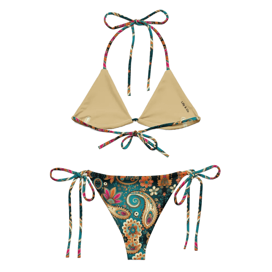 Boho Chic Paisley Paradise String Bikini product image (1)
