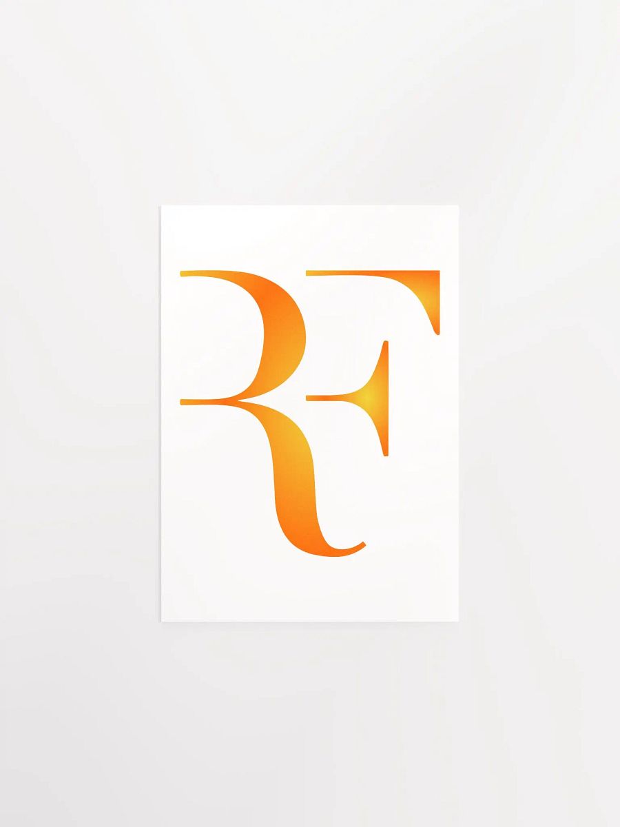 Living legend roger federrer austalian open Orange Gradient Poster product image (11)