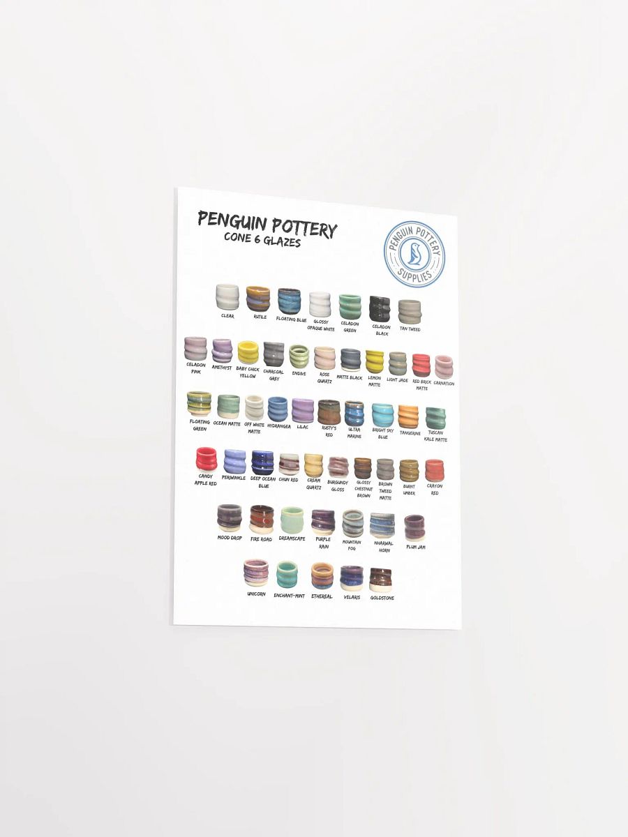 Penguin Pottery cone 6 glazes poster product image (11)