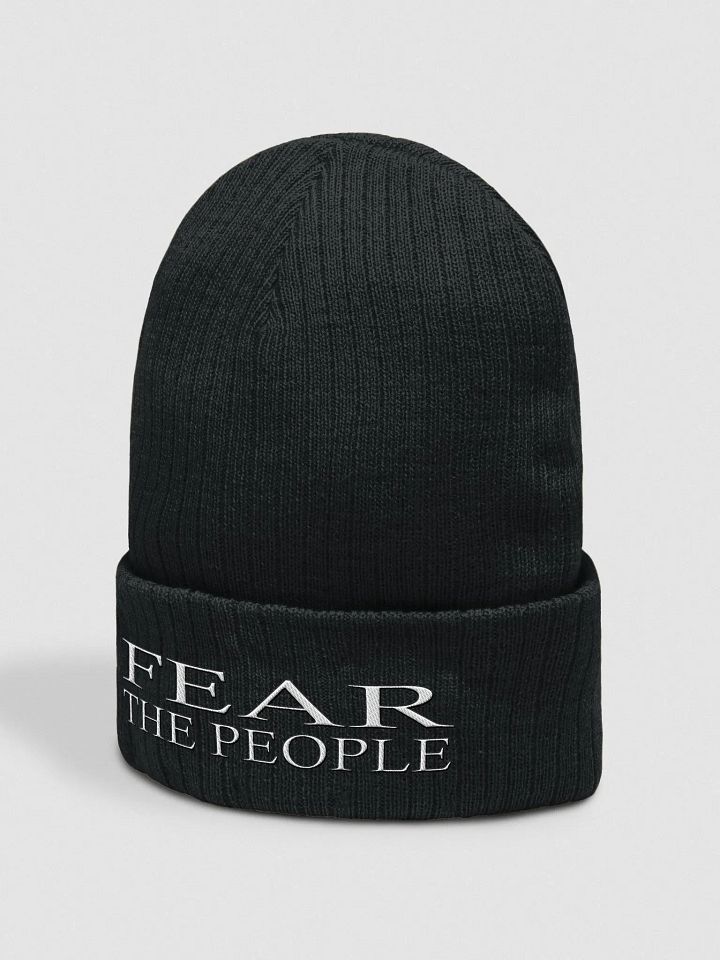 Fear The People - White - Atlantis Ribbed Knit Beanie product image (2)