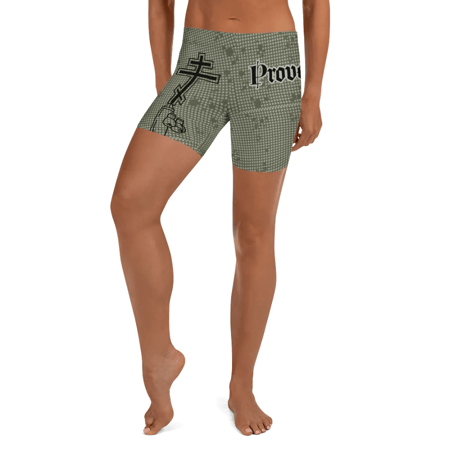 Faithful Camo: Proverb 3:25 Compression Shorts - Desert Night Camo product image (3)
