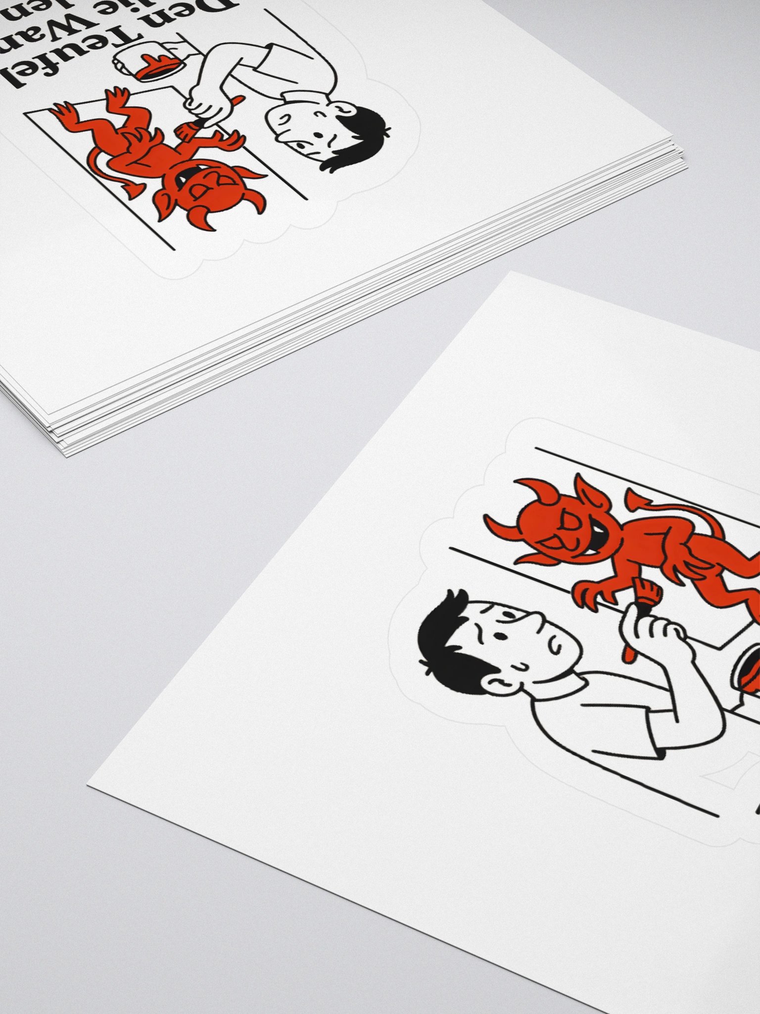 Den Teufel an die Wand malen To paint the devil on the wall sticker by dark alphabet product image (10)