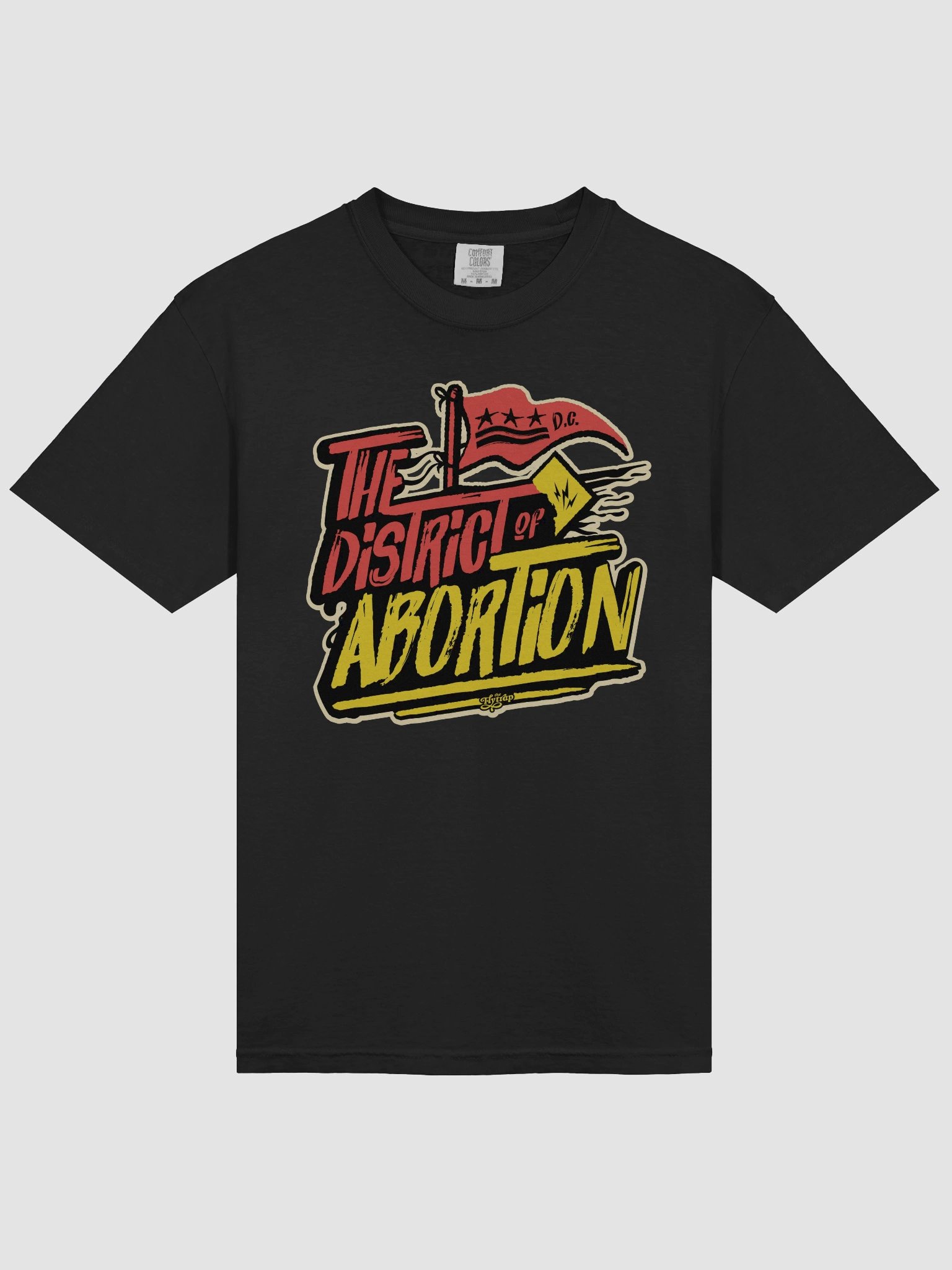 The District of Abortion Red and Yellow Black Shirt product image (3)