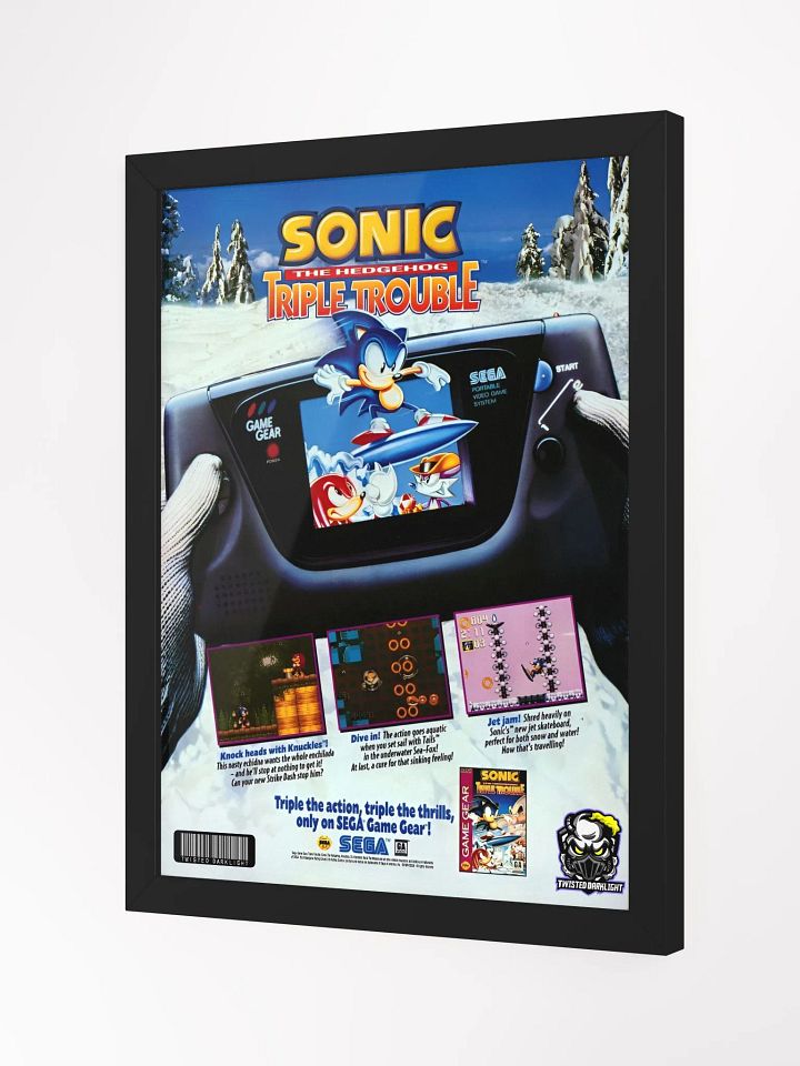 Retro Poster - Sonic the Hedgehog: Triple Trouble 1994. - Size 12" x 16" product image (1)