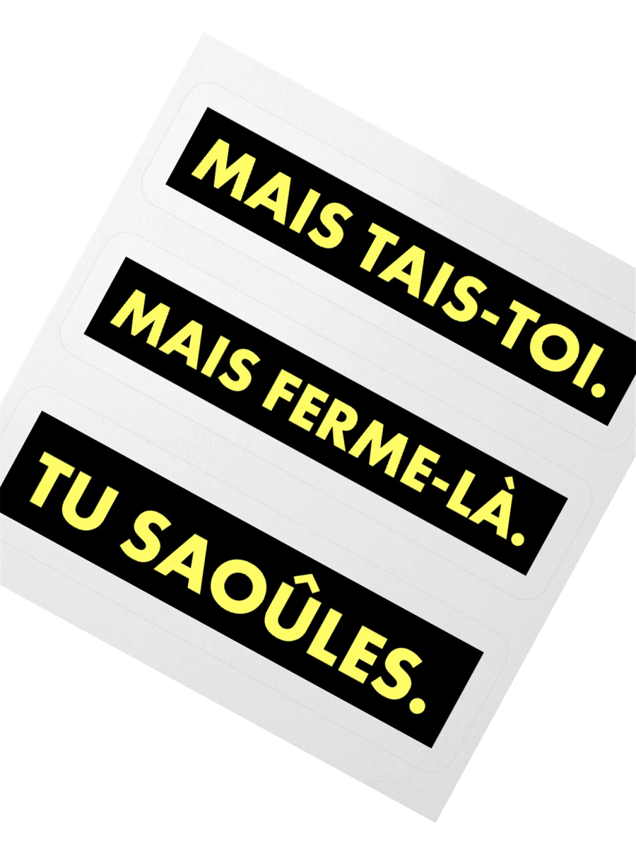 Mais tais-toi tu saoûles • Golden silence stickers set product image (2)