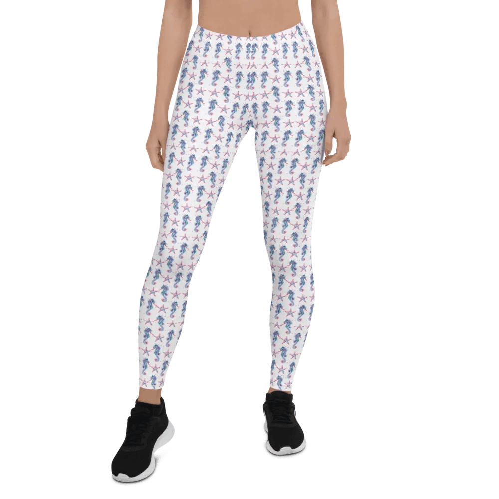 Colourful Seahorse And Starfish All-Over Print Leggings product image (2)