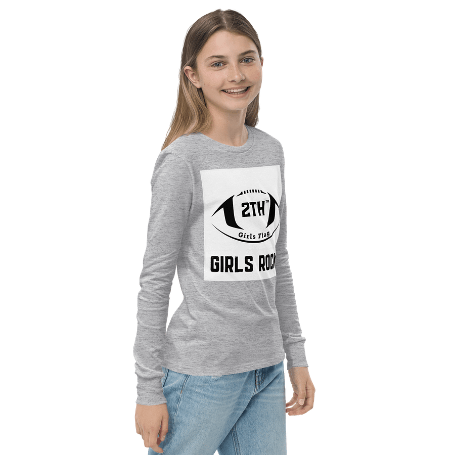 2TH Girls Rock! Youth Football Logo Long Sleeve Tee product image (23)