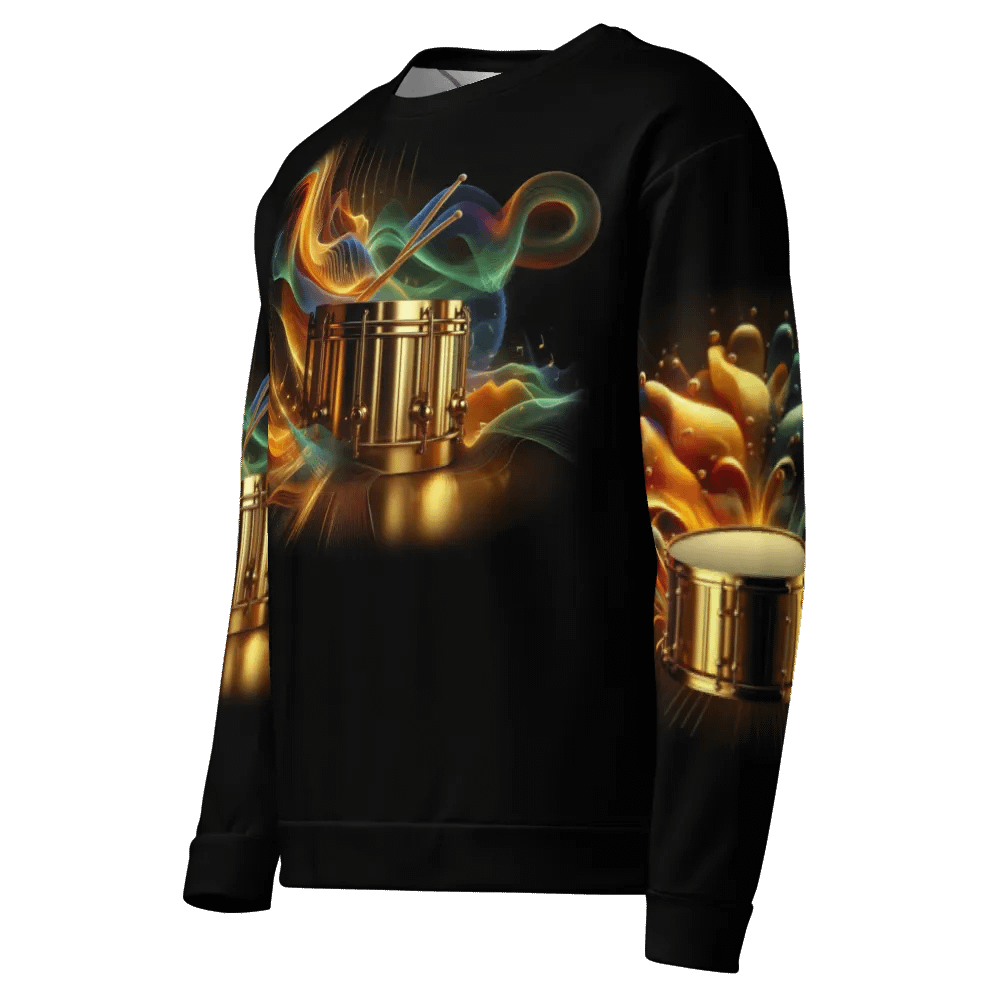Golden Drum Musical Instrument - All-Over Unisex Sweatshirt #13 product image (4)