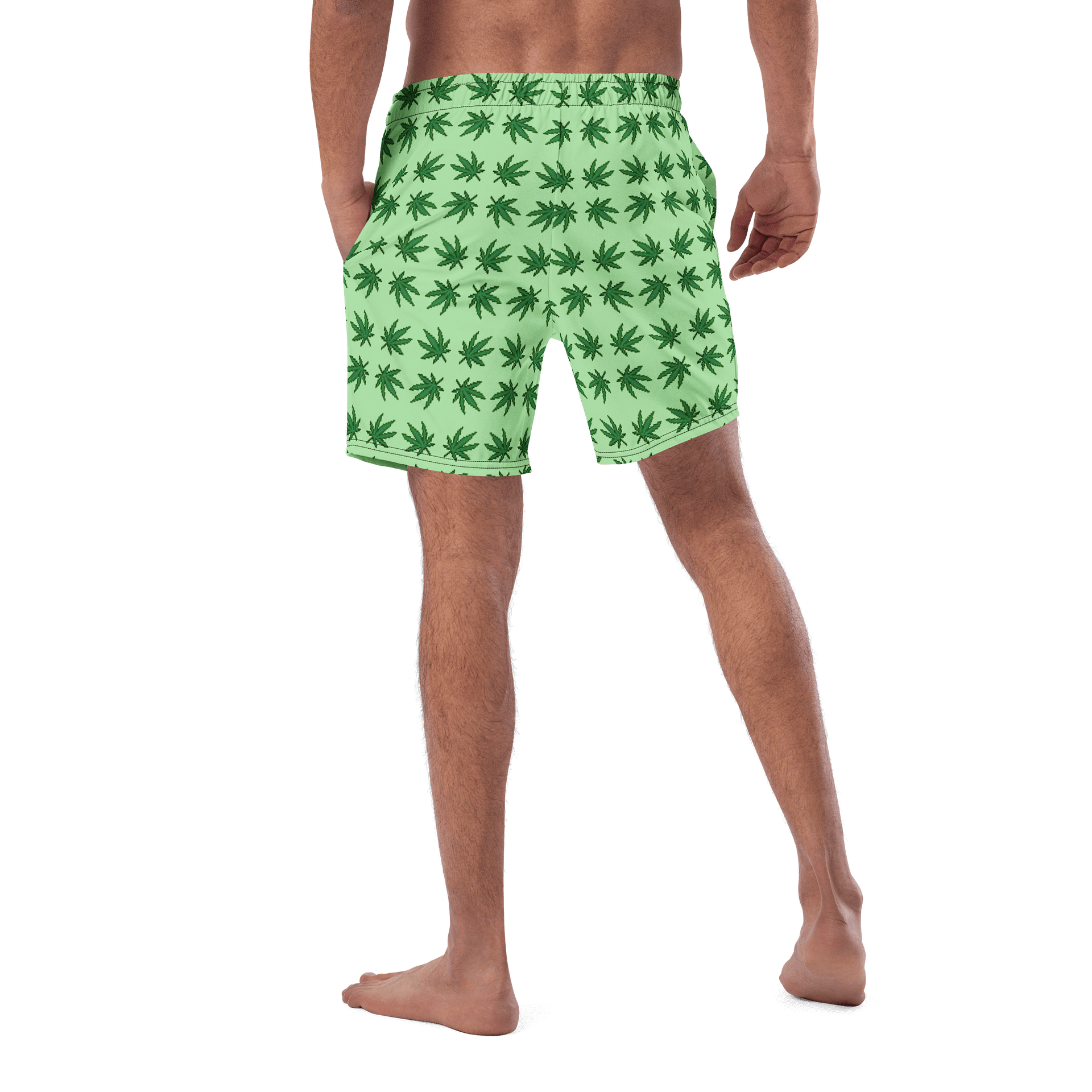 Weed Leaf Paradise Swim Trunks product image (5)