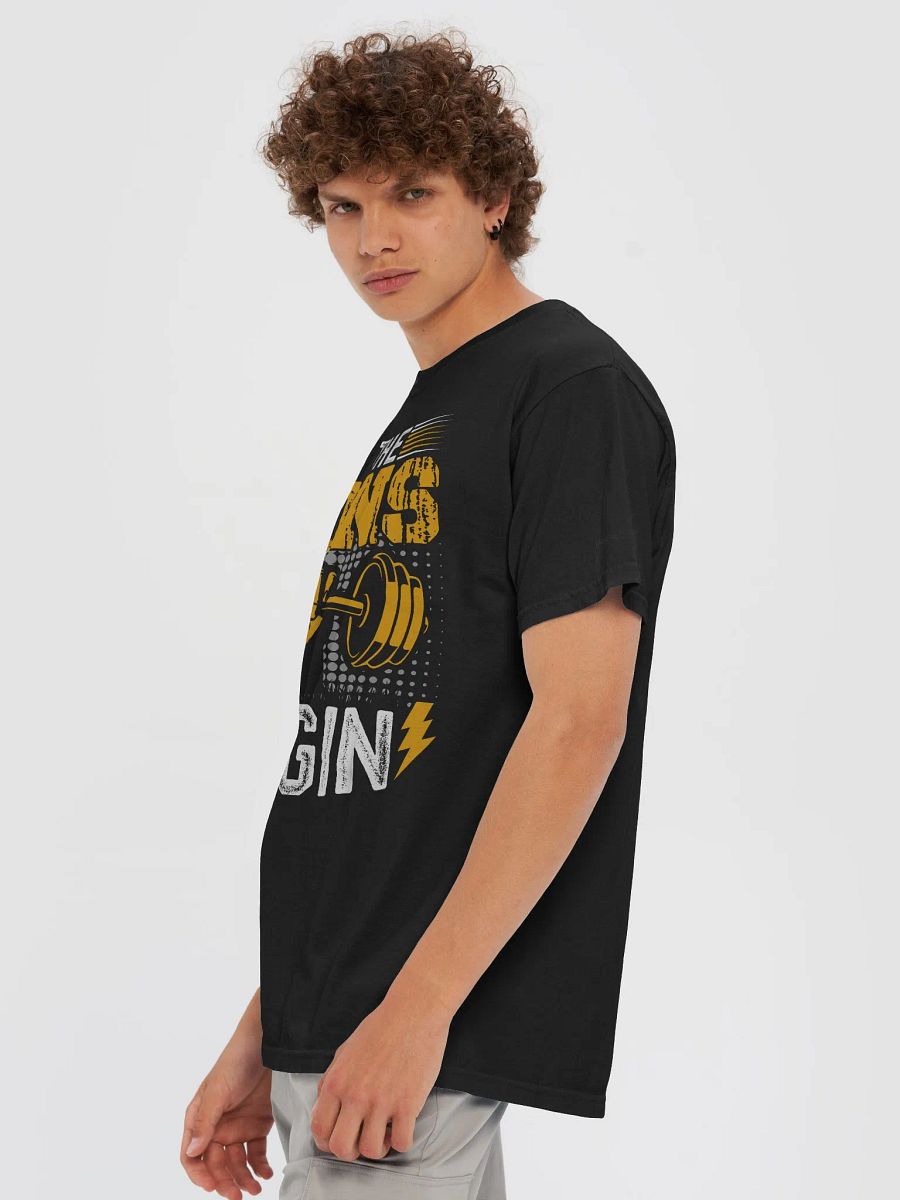 GAINS Fist Barbell Illustration T-Shirt product image (6)