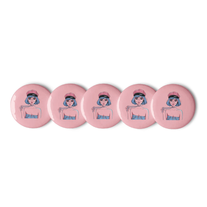 Whimsical Blue Hair Button Set product image (3)