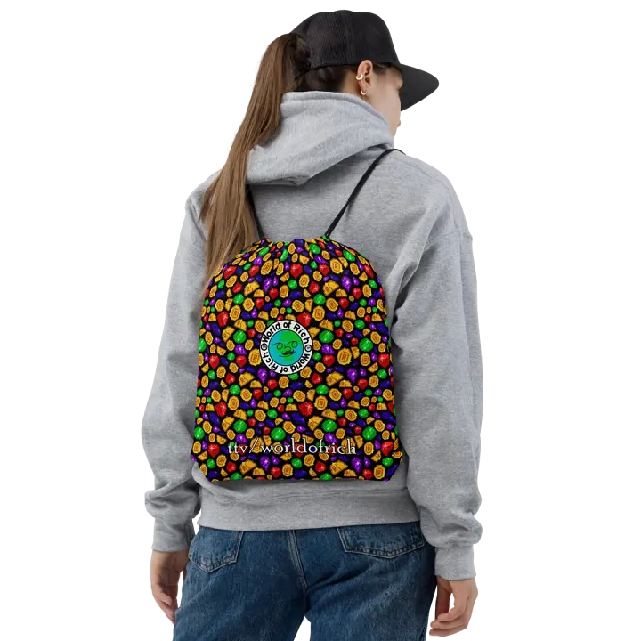 worldofrich Coin and Gem Pull-String Bag product image (2)