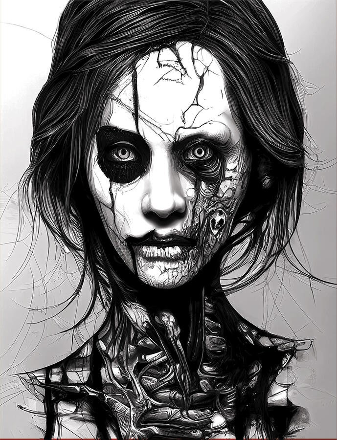 Zombie Portrait Coloring Book product image (4)