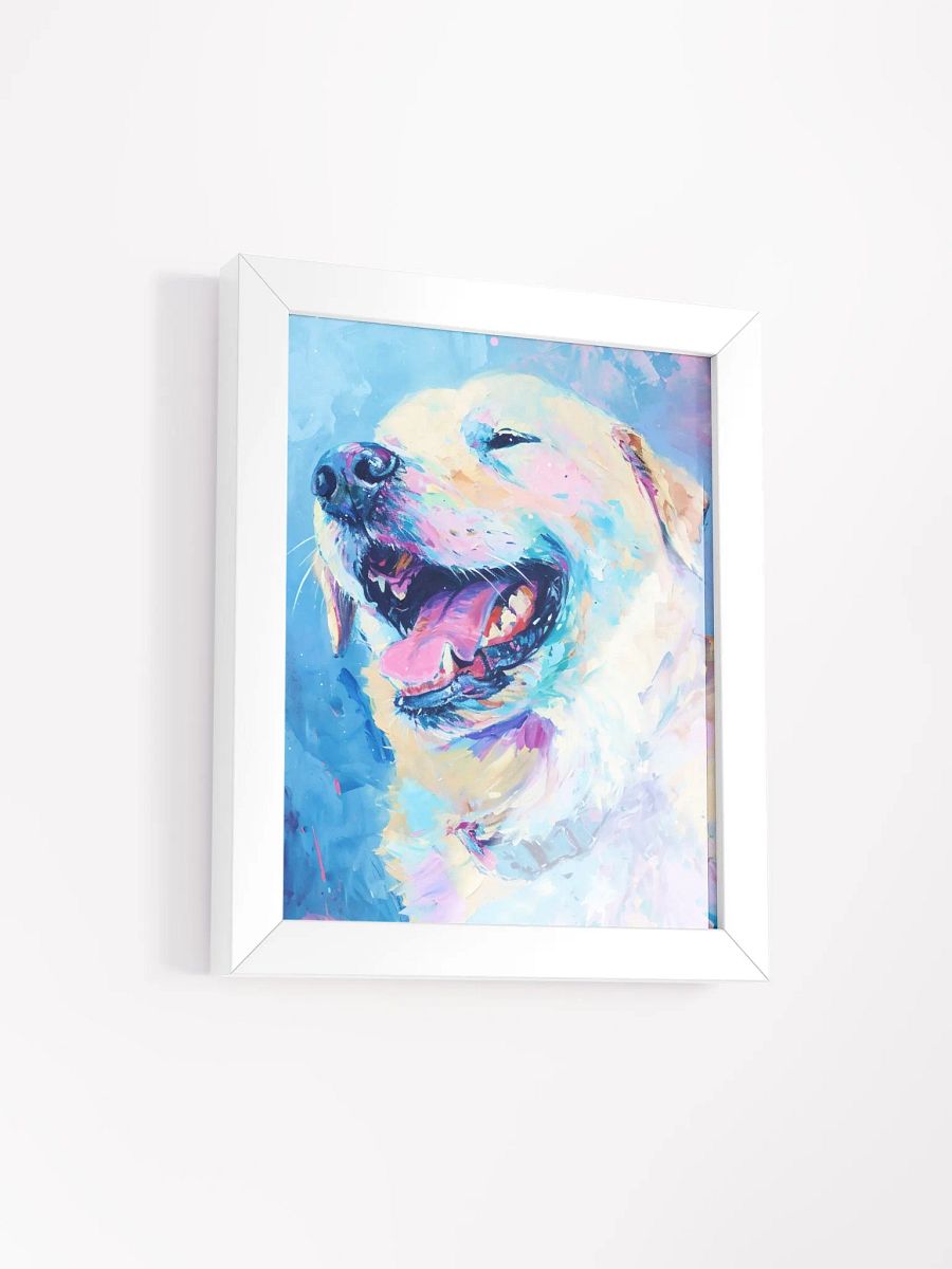 Joyful Pup: Vibrant Framed Matte Poster product image (2)